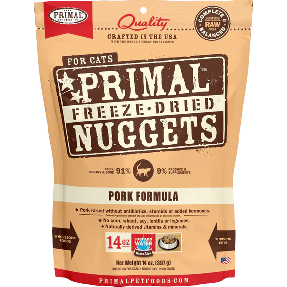 Primal - Nuggets - Freeze Dried Nuggets - Pork Formula (Cat Food)