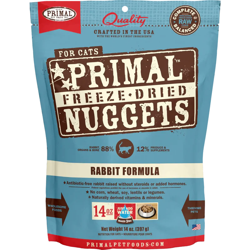 Primal - Nuggets - Freeze Dried Nuggets - Rabbit Formula (Cat Food)