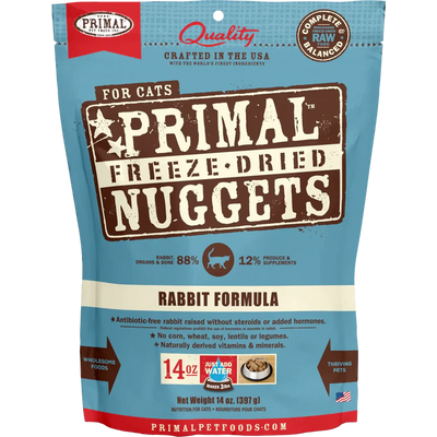 Primal - Nuggets - Freeze Dried Nuggets - Rabbit Formula (Cat Food)