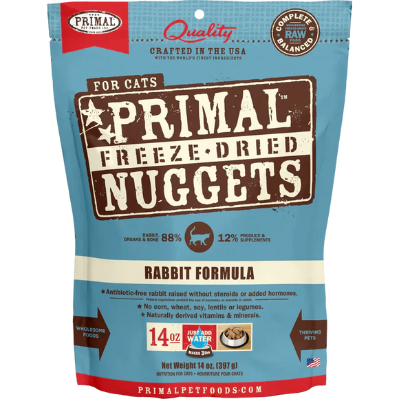 Primal - Nuggets - Freeze Dried Nuggets - Rabbit Formula (Cat Food)