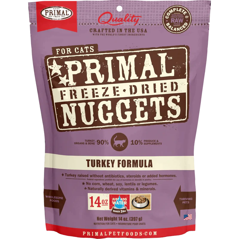 Primal - Nuggets - Freeze Dried Nuggets - Turkey Formula (Cat Food)