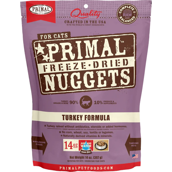 Primal - Nuggets - Freeze Dried Nuggets - Turkey Formula (Cat Food)