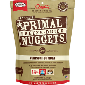 Primal - Nuggets - Freeze Dried Nuggets - Venison Formula (Cat Food)