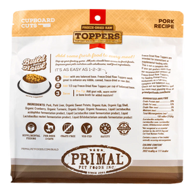 Primal - Cupboard Cuts - Pork Freeze-Dried Raw Toppers (Dog/Cat)