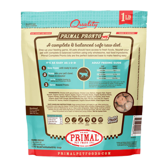 Primal - Pronto - Raw Chicken & Salmon (For Cats) - Frozen Product