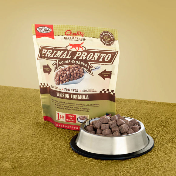 Primal - Pronto - Raw Venison (For Cats) - Frozen Product