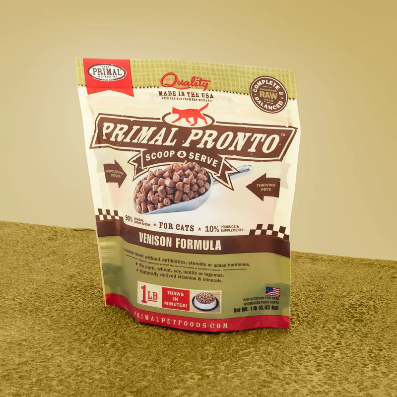 Primal - Pronto - Raw Venison (For Cats) - Frozen Product
