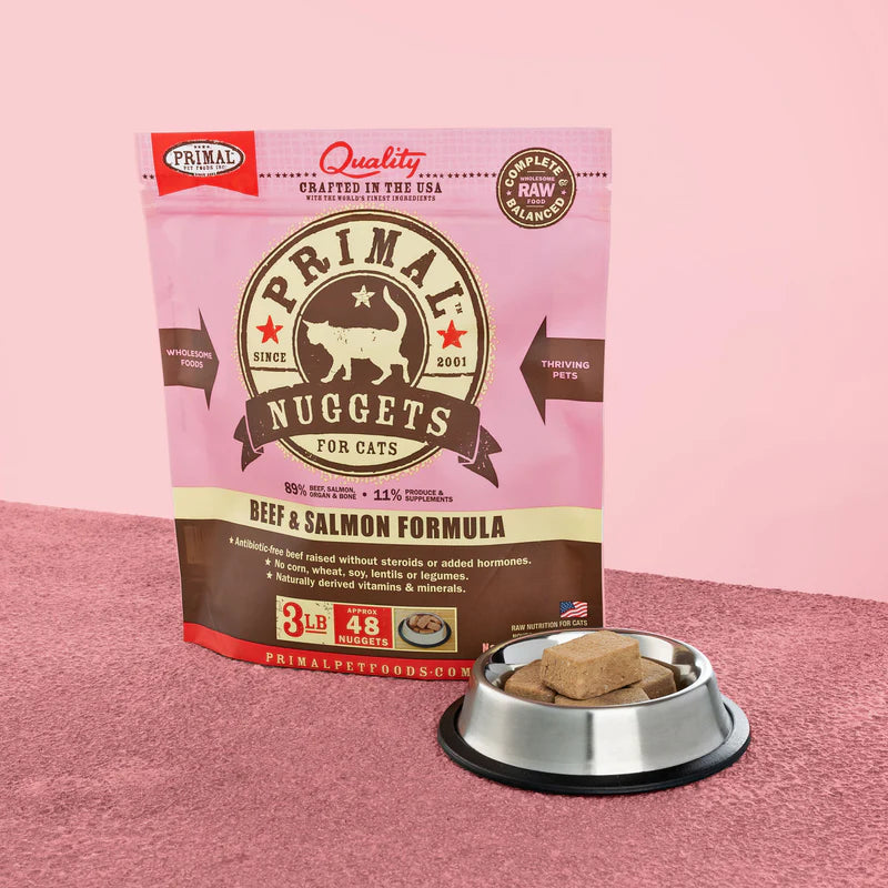 Primal - Nuggets - Raw Beef & Salmon (For Cats) - Frozen Product - 0