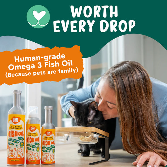 Fam Pets - Icelandic Wild Caught Fish Oil (Pet Supplement) - Pour