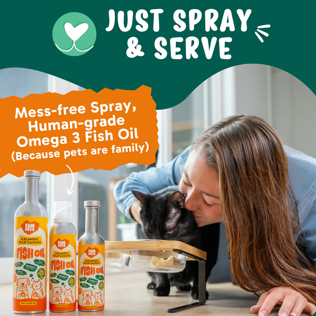 Fam Pets - Icelandic Wild Caught Fish Oil (Pet Supplement) - Spray