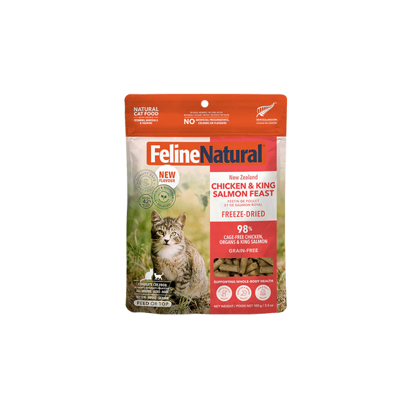 Feline Natural - Chicken & King Salmon Feast Freeze-Dried Raw (Cat Food)
