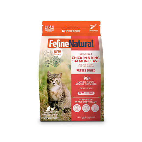 Feline Natural - Chicken & King Salmon Feast Freeze-Dried Raw (Cat Food)
