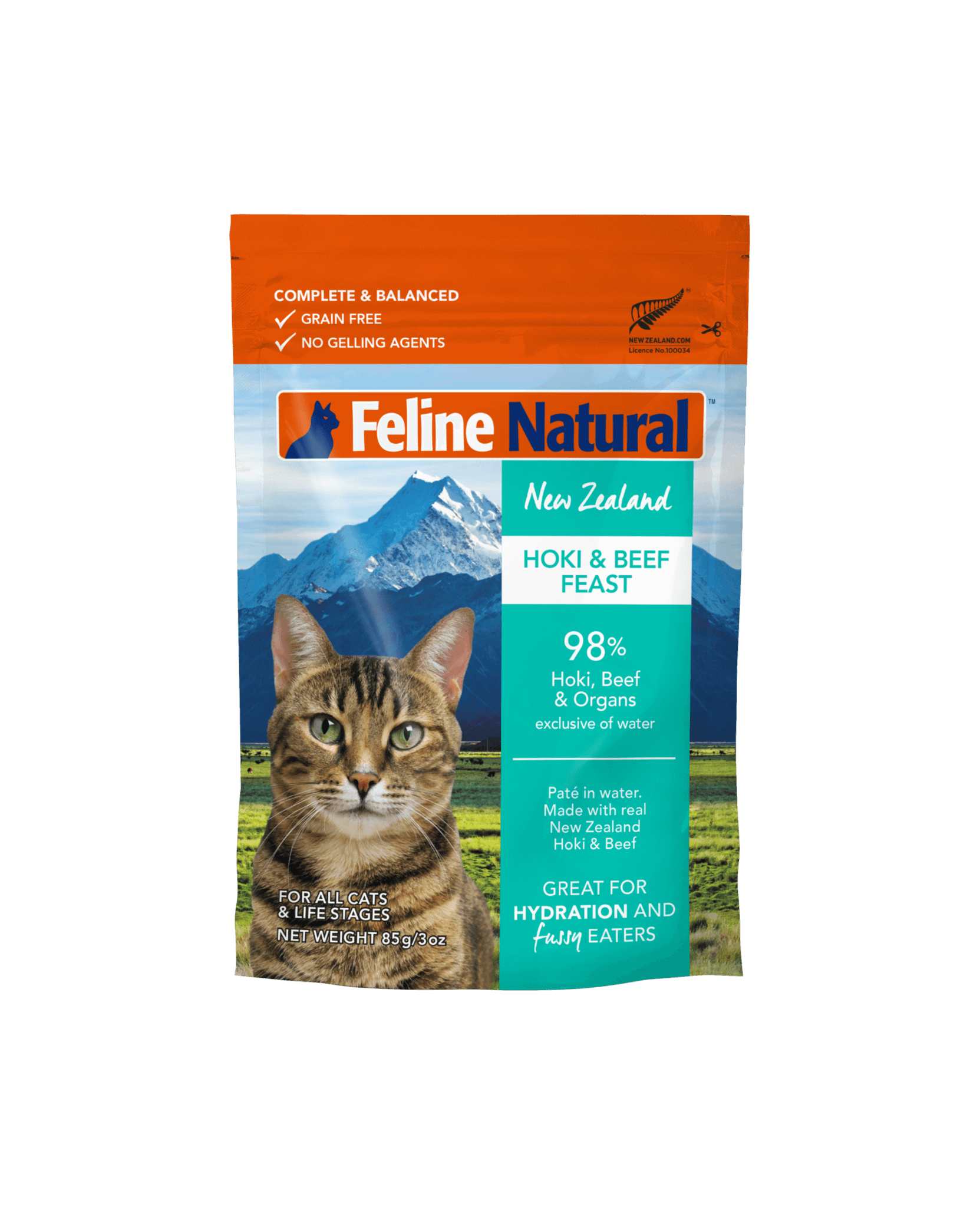 Feline Natural - Hoki & Beef Pouches (Wet Cat Food)