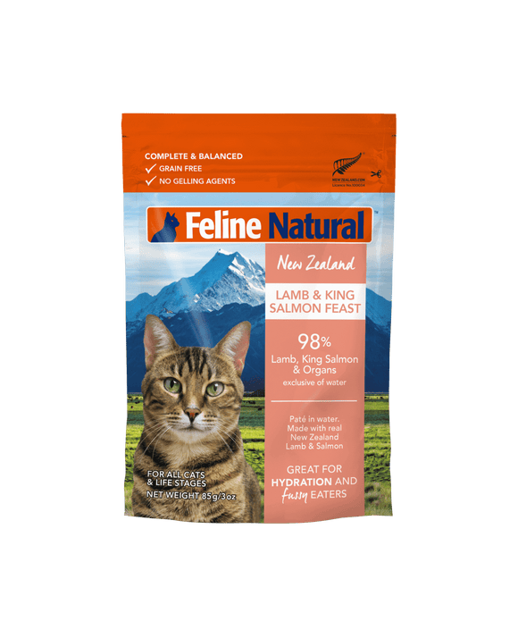 Feline Natural - Lamb & King Salmon Pouches (Wet Cat Food)