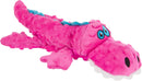GoDog - Gators Squeaker Plush Dog Toy - Pink