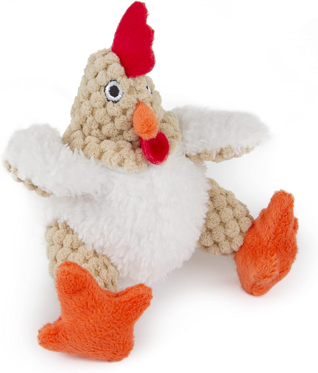 GoDog - Just for Me Roosters Fat White (Dog Toy)