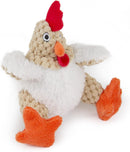 GoDog - Just for Me Roosters Fat White (Dog Toy)