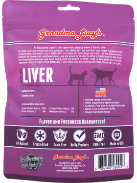 Grandma Lucy's Freeze-Dried Singles Liver Dog & Cat Treats