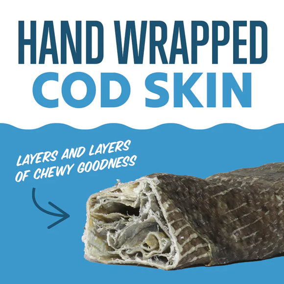 Icelandic+ - Hand Wrapped Cod Skin Short 5" Chew Sticks (For Dogs)