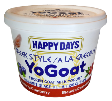 Happy Days - YoGoat - Blueberry & Cranberry Yogurt - Frozen Product