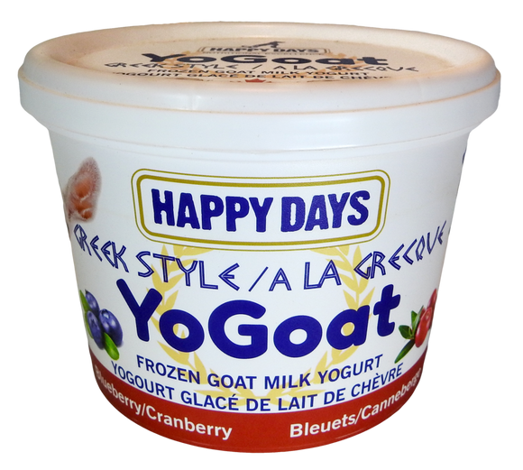 Happy Days - YoGoat - Blueberry & Cranberry Yogurt - Frozen Product