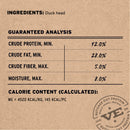 Vital Essentials Raw Bar Freeze-Dried Duck Heads Dog Treat