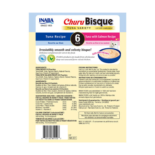 Inaba - Churu Bisque - 12 count Tuna Variety Pack (For Cats)