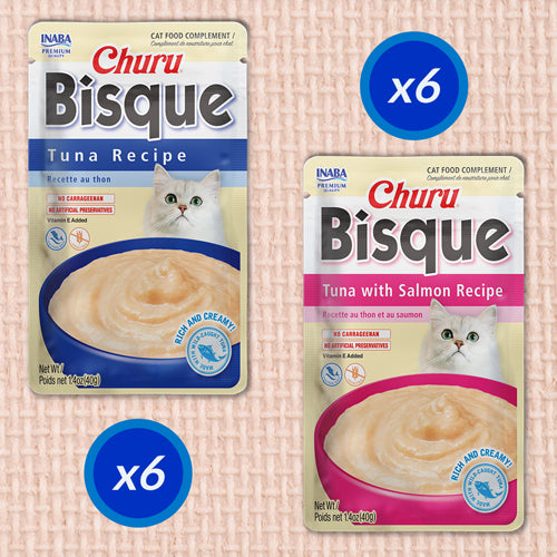 Inaba - Churu Bisque - 12 count Tuna Variety Pack (For Cats)