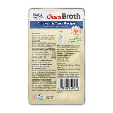 Inaba - Churu Broth - Chicken & Tuna Recipe (For Cats)