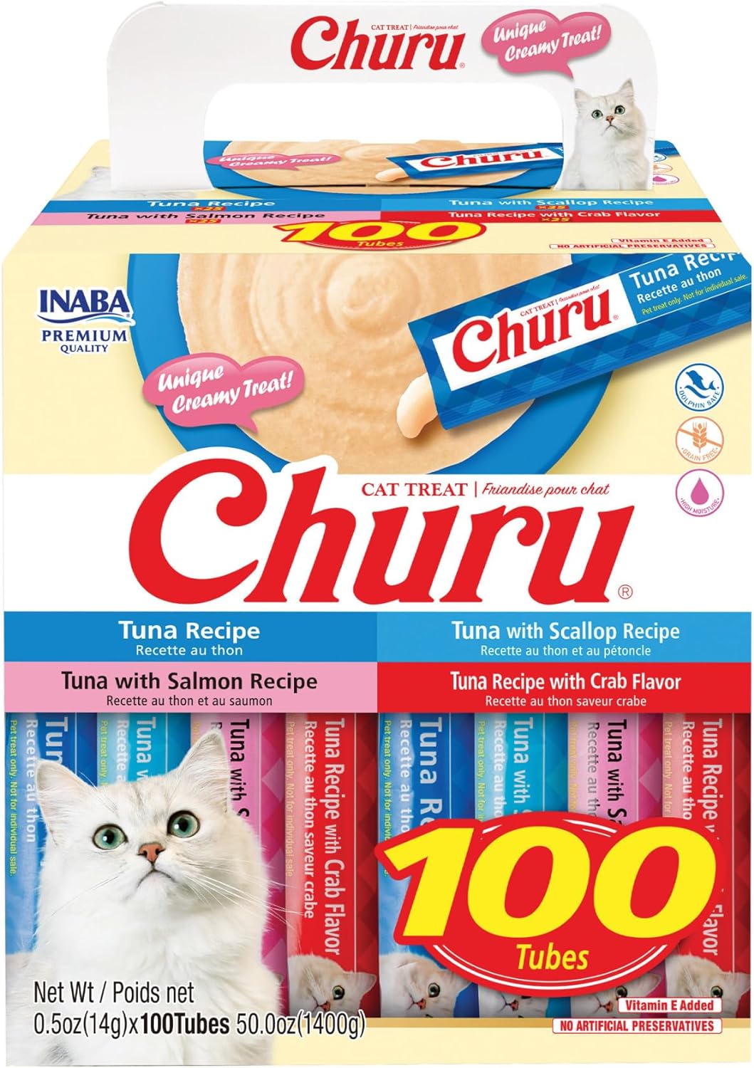 Inaba - Churu Purees - Tuna Varieties Tubes (Treat for Cats)