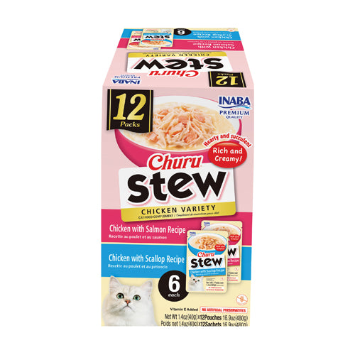 Inaba - Churu Stew - 12 count Chicken Variety Pack (For Cats)