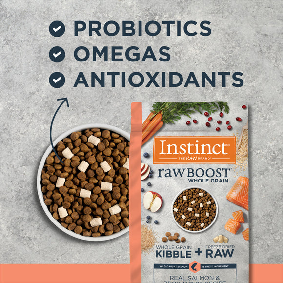 Instinct - Raw Boost - Whole Grain Real Salmon & Brown Rice Recipe (For Dogs)