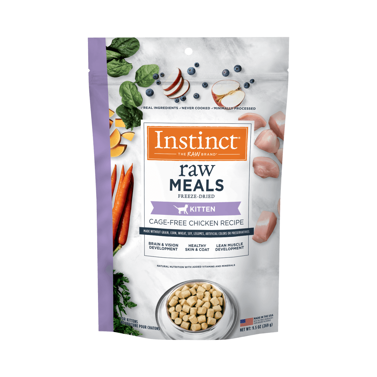 Instinct - Raw Freeze-Dried Meals Cage-Free Chicken Recipe (For Kittens)