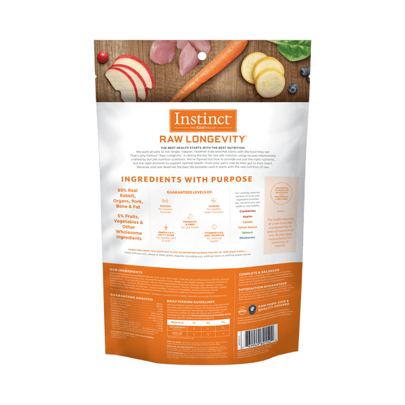 Instinct - Raw Longevity 100% Freeze-Dried Raw Meals Farm-Raised Rabbit Recipe