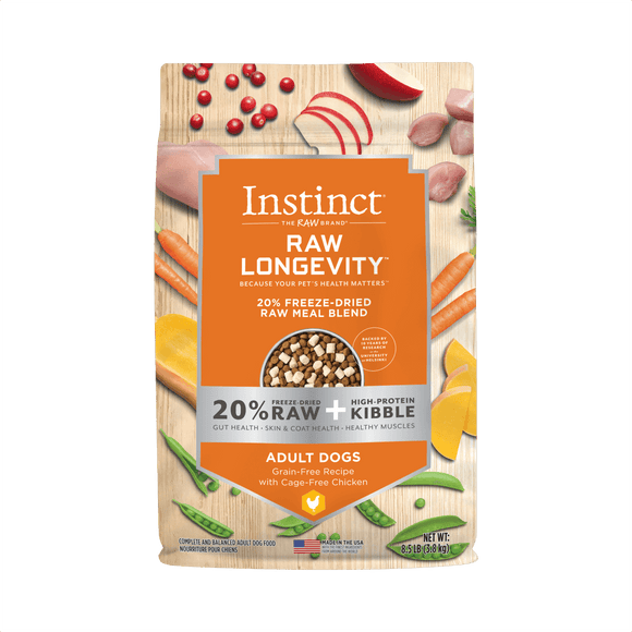 Instinct - Raw Longevity 20% Freeze-Dried Raw Meal Blend Cage-Free Chicken Recipe
