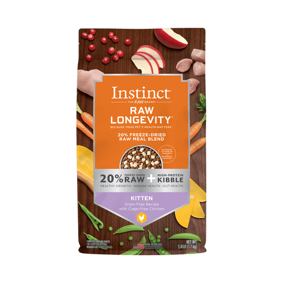 Instinct - Raw Longevity 20% Freeze-Dried Raw Meal Blend Cage-Free Chicken Recipe (For Kittens)