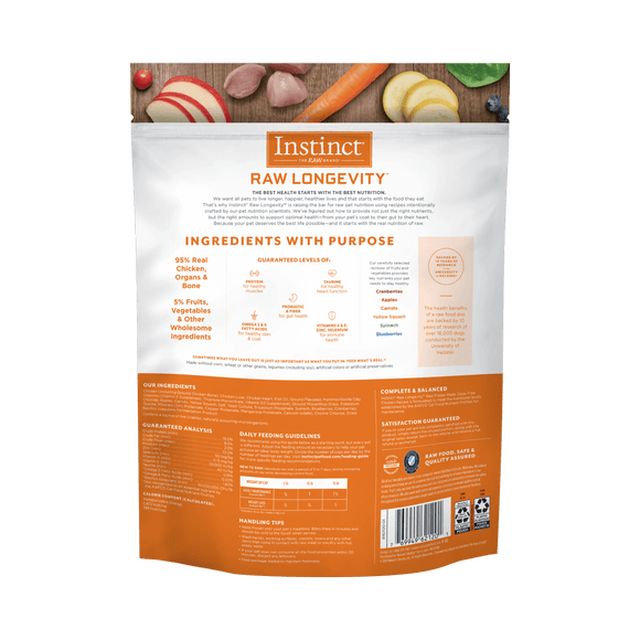 Instinct - Raw Longevity Frozen Bites Cage-Free Chicken Recipe