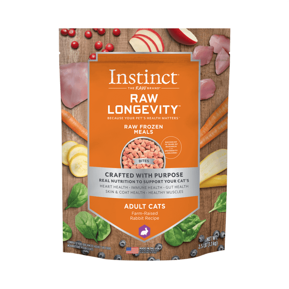 Instinct - Raw Longevity Frozen Bites Farm-Raised Rabbit Recipe