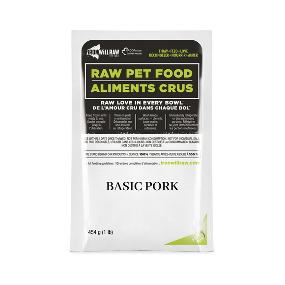 Iron Will Raw - Basic Pork - Frozen Product 