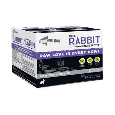 Iron Will Raw - Basic Rabbit (For Dogs & Cats) - Frozen Product