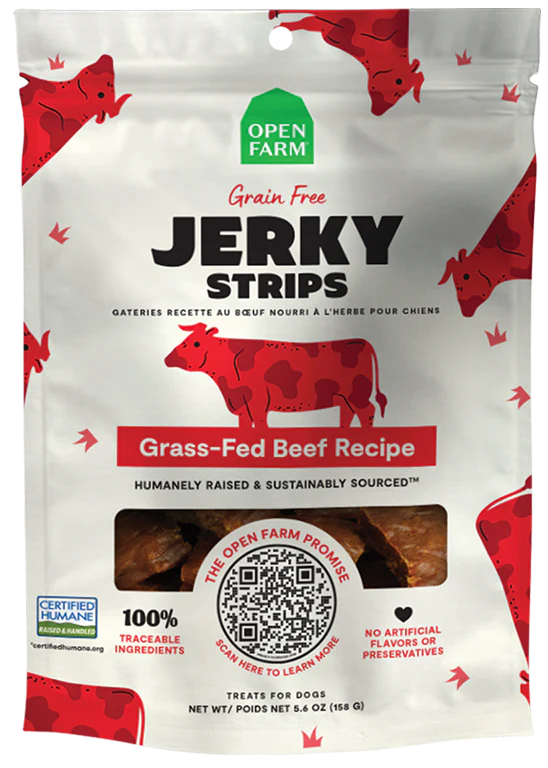 Open Farm - Grain Free Grass Fed Beef Jerky Strips (For Dogs)