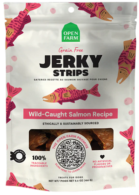 Open Farm - Grain Free Wild Caught Salmon Jerky Strips (For Dogs).