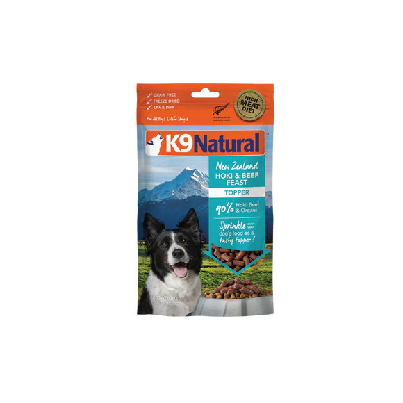 K9 Natural - Hoki & Beef Freeze-Dried Dog Food Topper