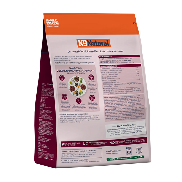 K9 Natural - Lamb & Venison Freeze-Dried Food/Topper (For Dogs)