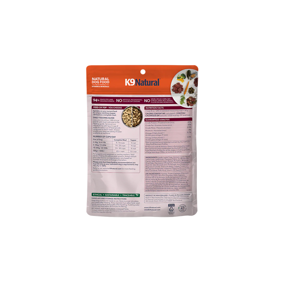 K9 Natural - Lamb & Venison Freeze-Dried Food/Topper (For Dogs)