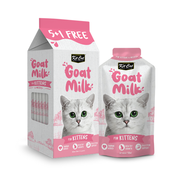 Kit Cat - Lactose-Free Goat Milk for Kittens (6 x 50ml)
