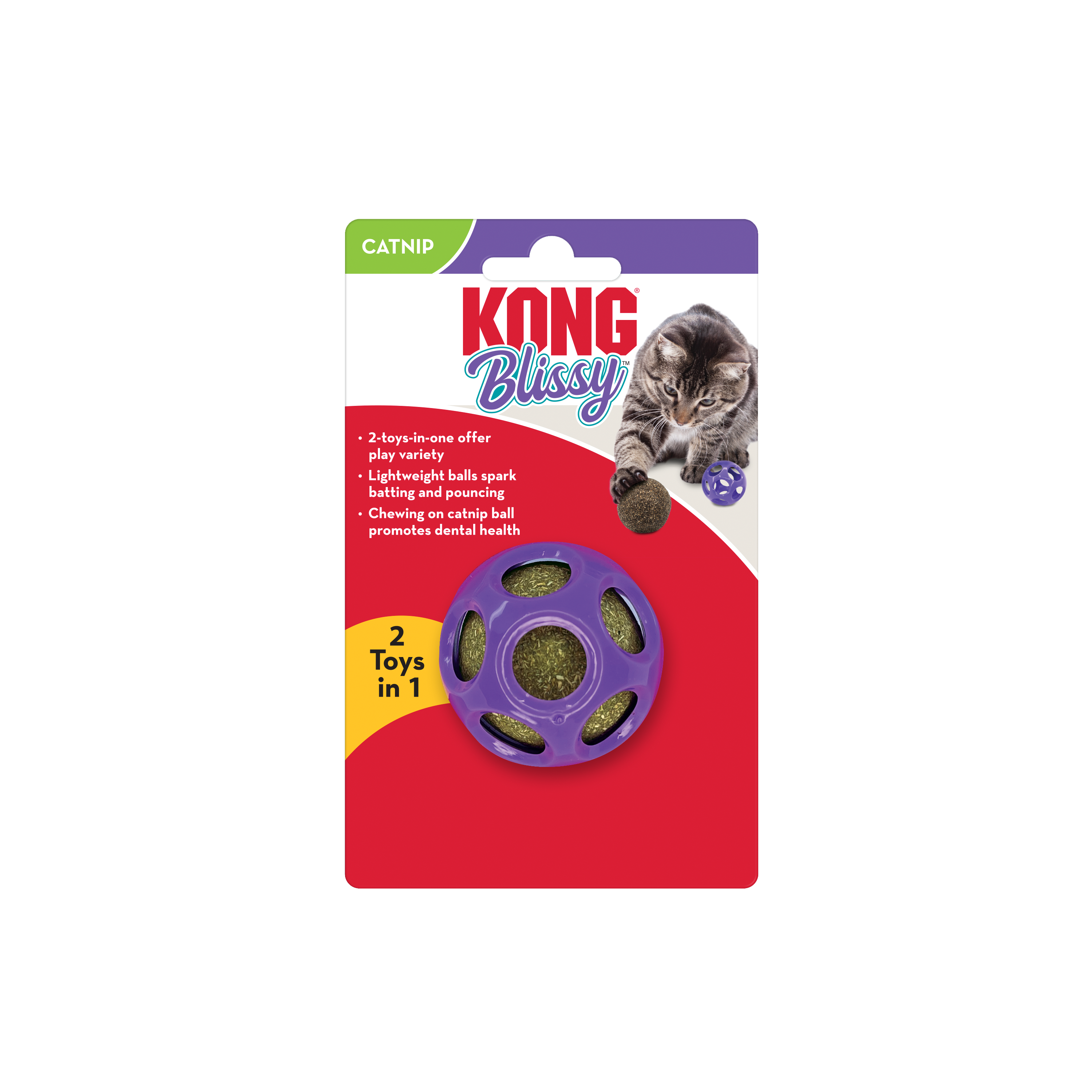KONG - Blissy Moon Ball With Catnip (For Cats)