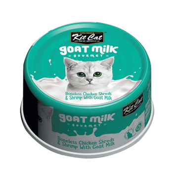 Wet Cat Food | Boneless Chicken Shreds & Shrimp With Goat Milk