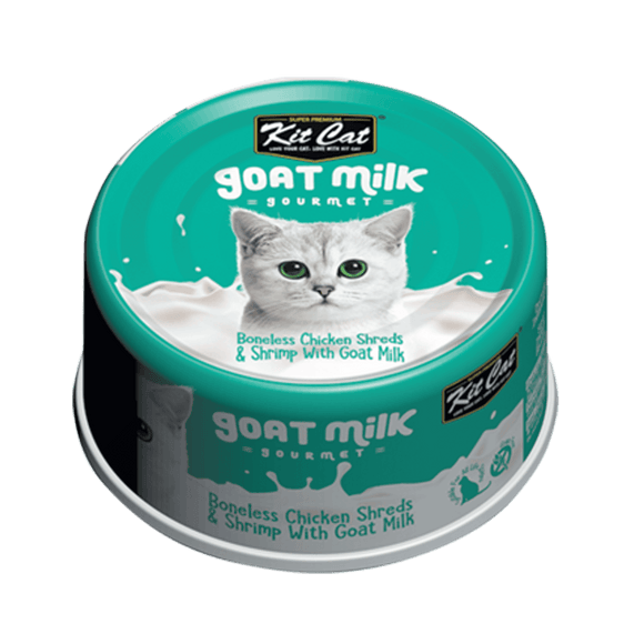 Wet Cat Food | Boneless Chicken Shreds & Shrimp With Goat Milk