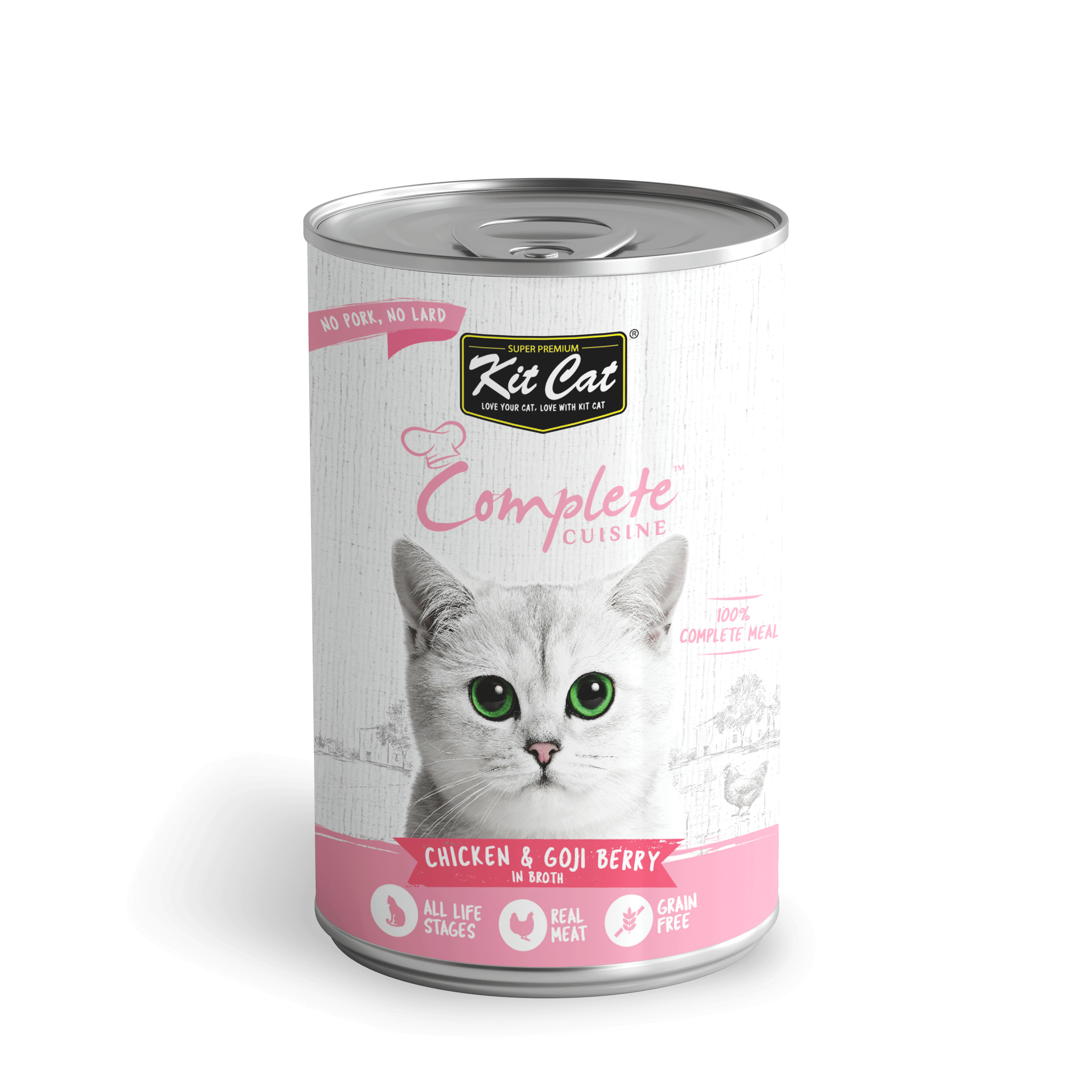Wet Cat Food | Kit Cat | Complete Cuisine - Chicken and Goji Berry in Broth